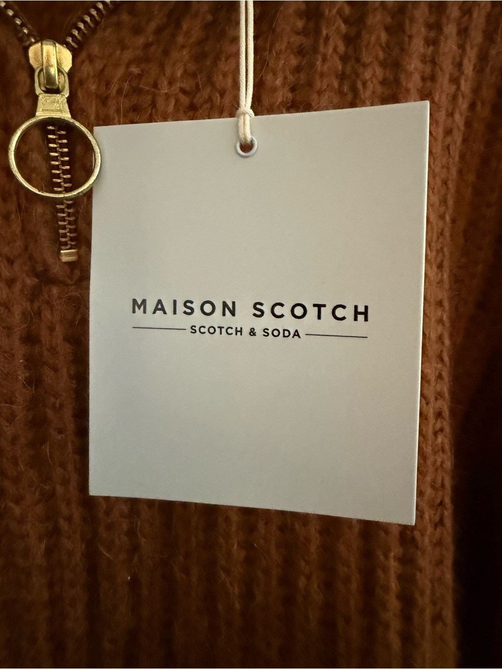 Scotch & Soda Maison Scotch Half Zip Alpaca Wool Sweater Size XL NWT - Picture 4 of 15